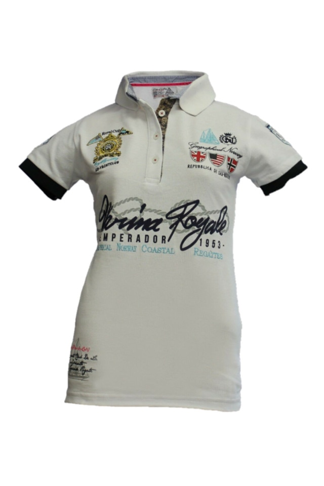 Tricou Dama Geographical Norway Kipawa, Alb