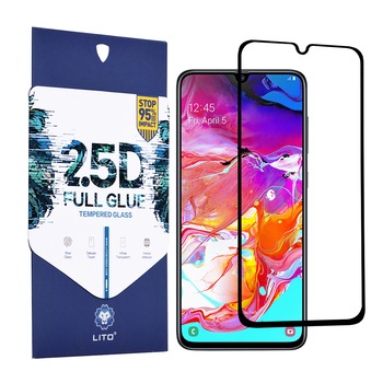 Folie de sticla LITO Samsung Galaxy A70 , A70s Negru Folie de sticla LITO Samsung Galaxy A70 , A70s Negru