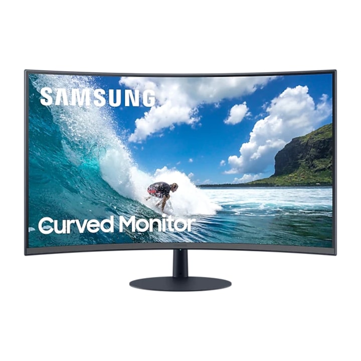 Samsung LC24T550FDRXEN Ívelt monitor, 23,6, VA, Full HD, 1920x1080, FreeSync, HDMI, DP, Kék/Sötétszürke