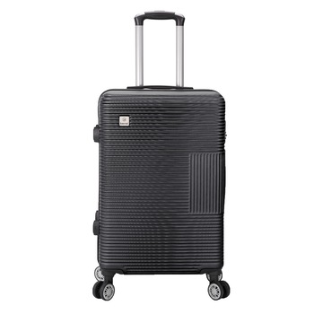 Troler Cabina, Benzi, ABS, 4 Roti Duble, BZ 5417 - 54 cm, Negru Troler Cabina, Benzi, ABS, 4 Roti Duble, BZ 5417 - 54 cm, Negru