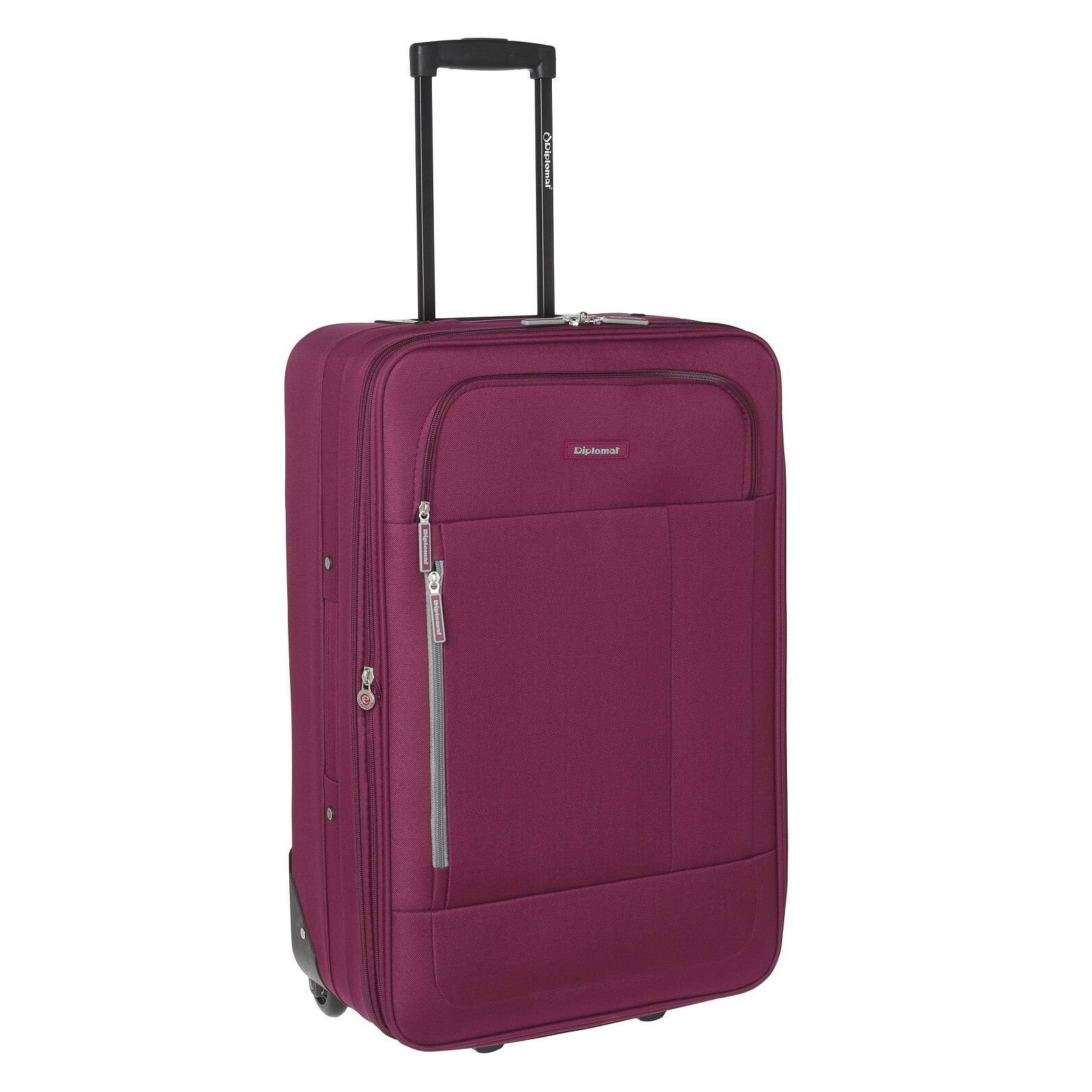 Troler Mediu, Diplomat, Extensibil, Poliester, 2 Roti, ZC 2020 - 64 cm, Grena