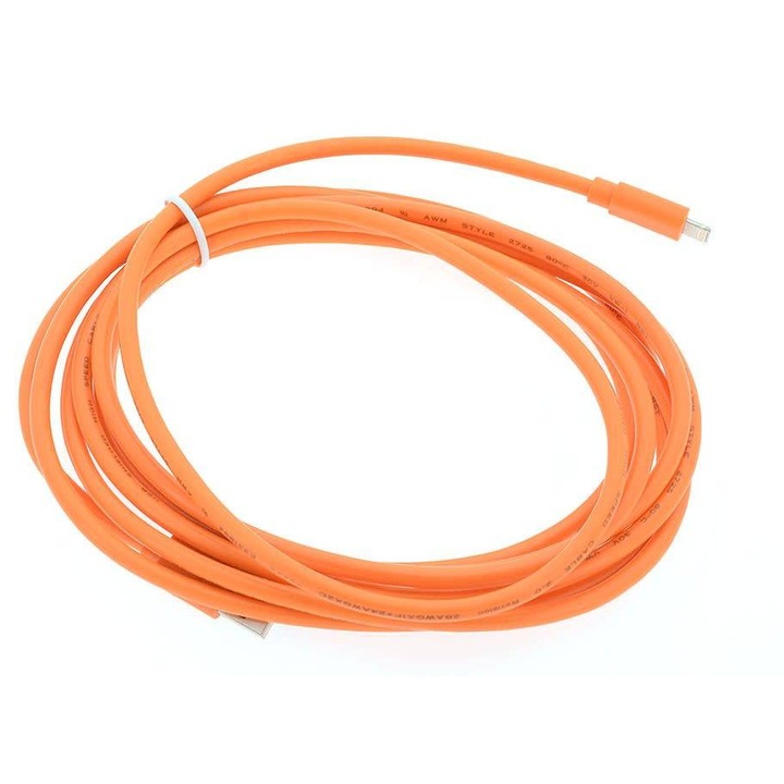 Adatkábel: MicroUSB / USB narancssárga adatkábel 3 méter