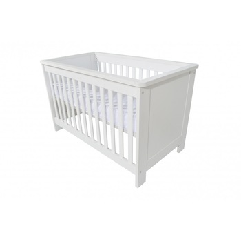 Patut din lemn deluxe cu laterala detasabila Nichiduta Lovely White Patut din lemn deluxe cu laterala detasabila Nichiduta Lovely White