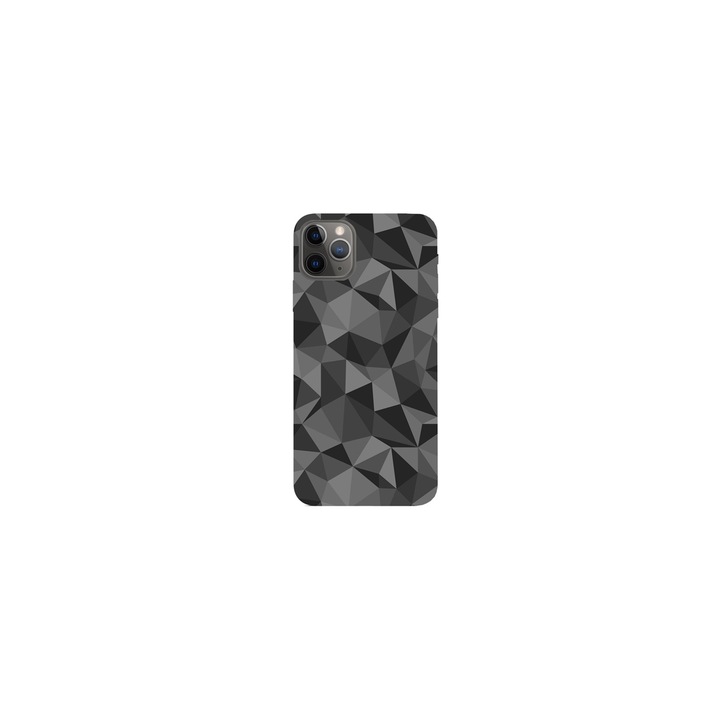 Gigapack gumi/szilikon tok Apple iPhone 11 Pro készülékhez, fekete, 3D gyémánt mintás