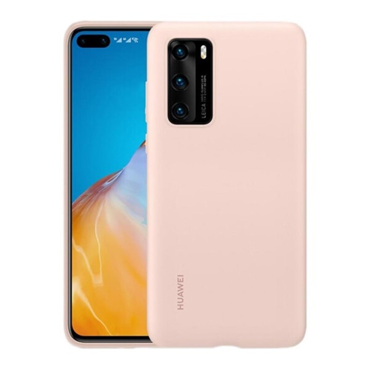 Huawei szilikon mobiltelefon tok rózsaszín, kompatibilis: Huawei P40