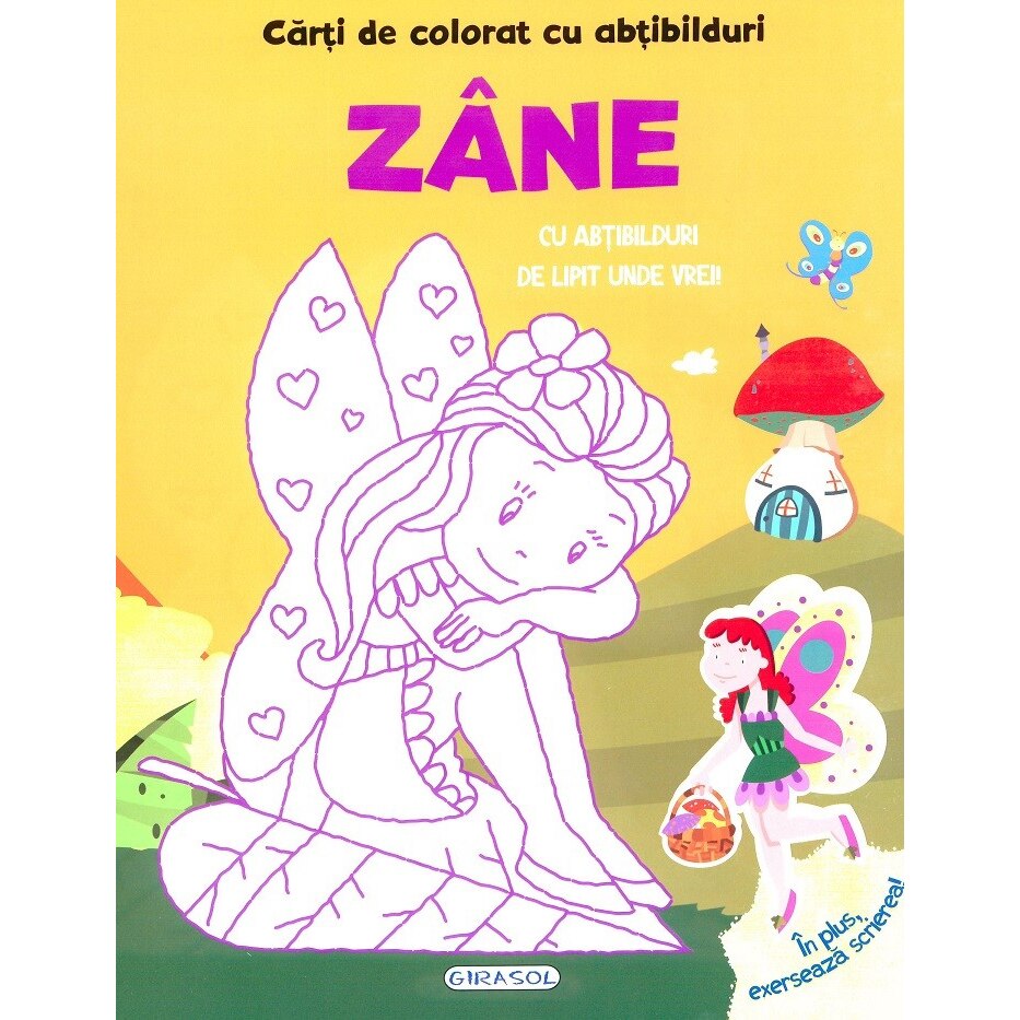Carti de colorat cu abtibilduri - Zane