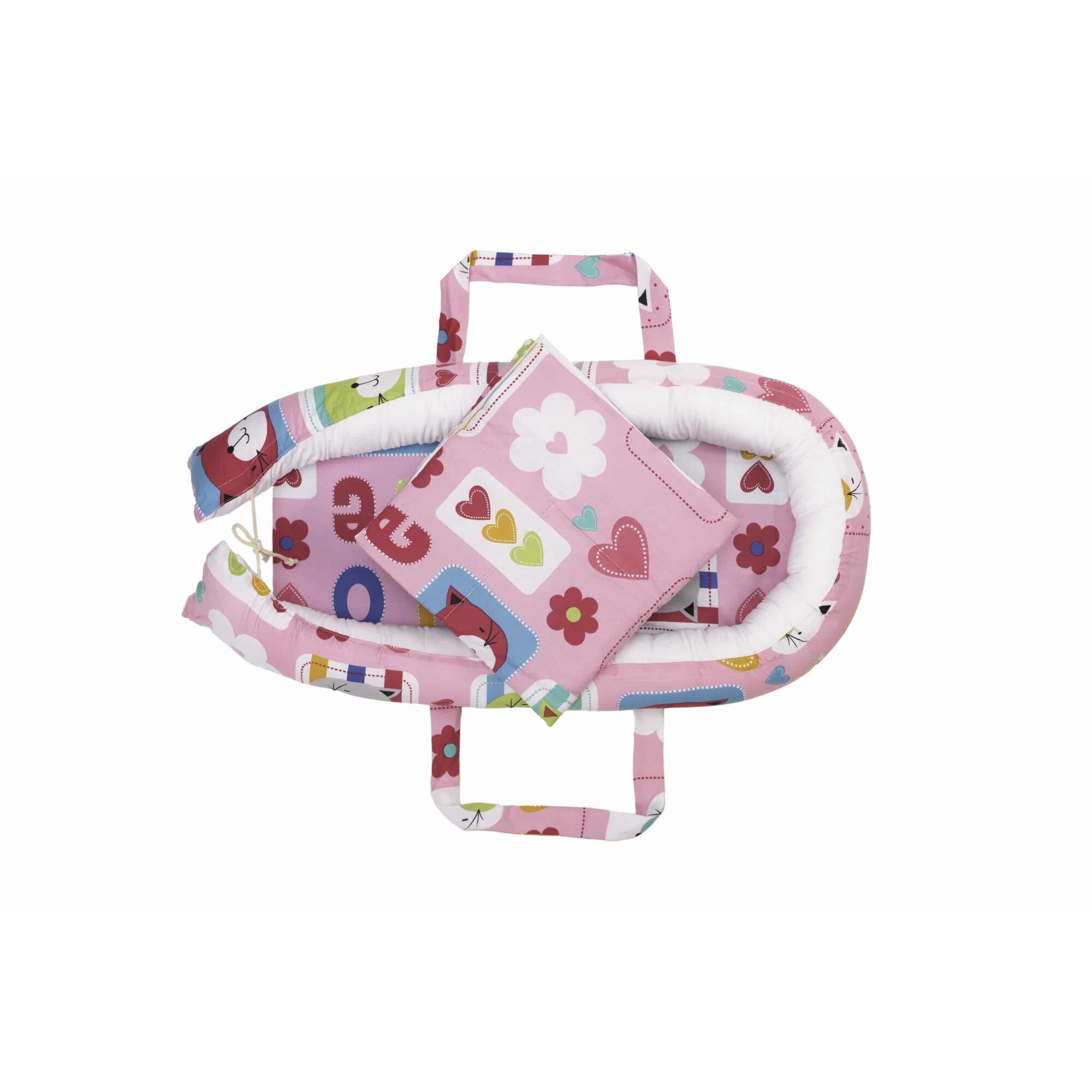 Pozitionator SomnArt baby nest Pisicute, Multicolor