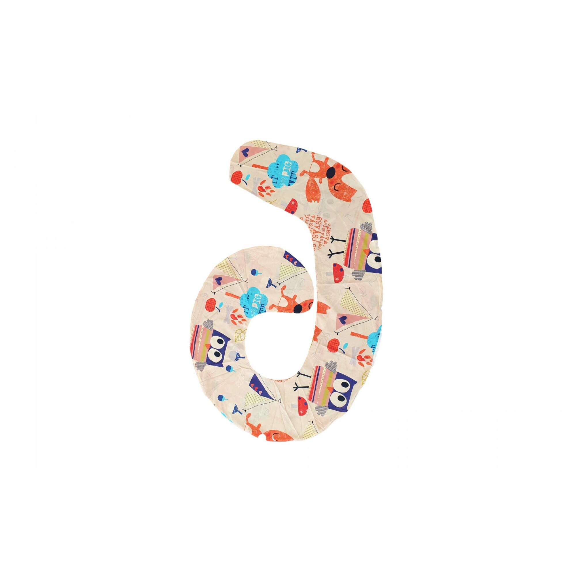 HUSA aditionala pentru Perna de gravide Mami bumbac model Bufnita