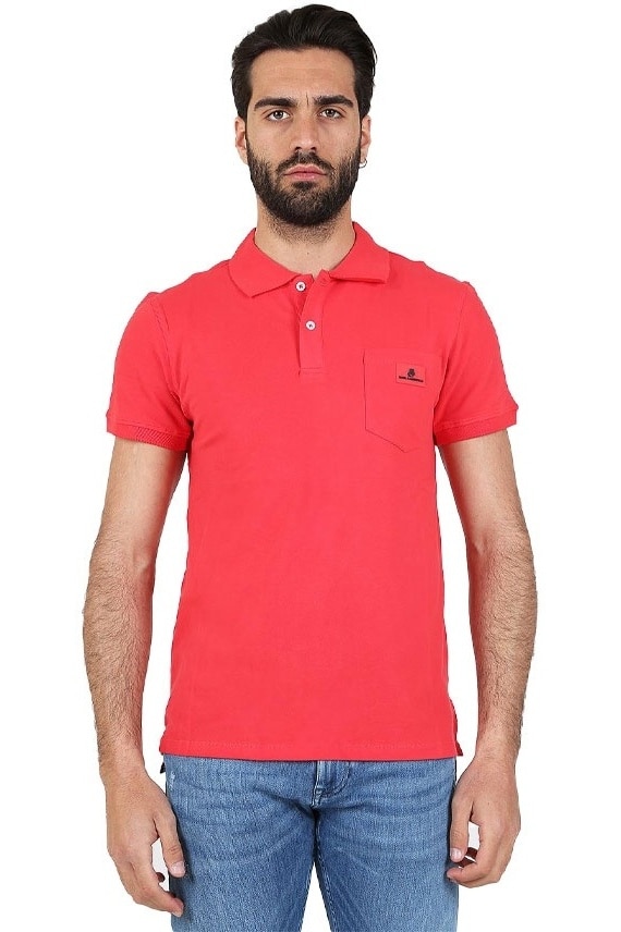 Tricou Polo Barbati Karl Lagerfeld T-Shirt KL19MPL01-RED, Rosu, S