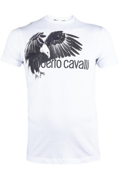 Tricou Barbati Roberto Cavalli T-Shirt, Multicolor, Alb