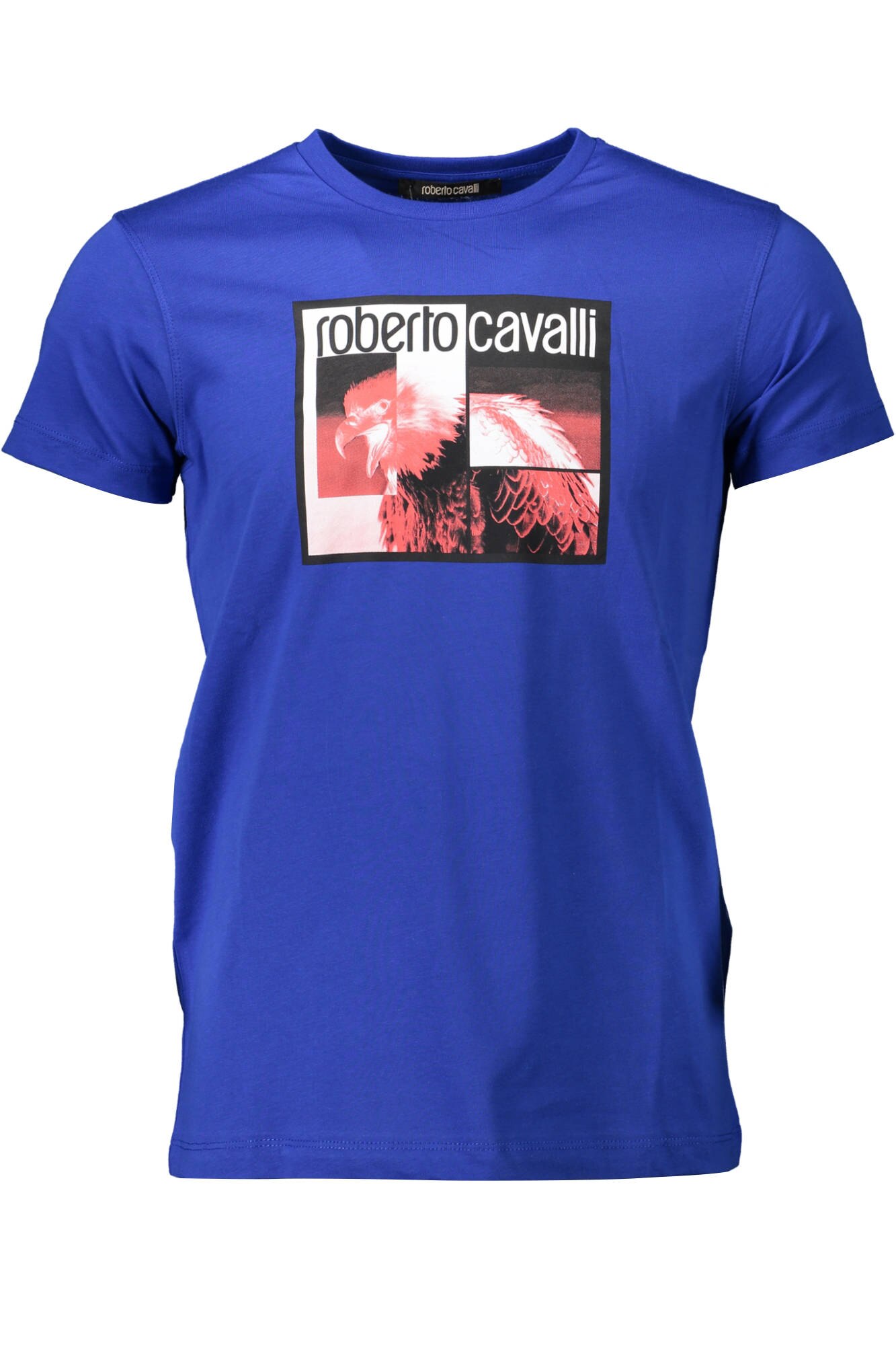 Tricou Barbati, ROBERTO CAVALLI, 9101899, Logo, Albastru