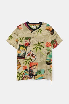 Tricou, Desigual, Regular Fit, Model tropical Tricou, Desigual, Regular Fit, Model tropical