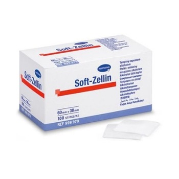 Tampoane cu alcool pentru uz medical Soft-Zellin® , Hartmann, 100 bucati/cutie 60mmx30mm Tampoane cu alcool pentru uz medical Soft-Zellin® , Hartmann, 100 bucati/cutie 60mmx30mm