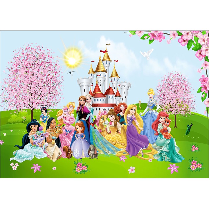 Fototapet Copii, Disney Princes 2, hartie, multicolor, 120x200 cm
