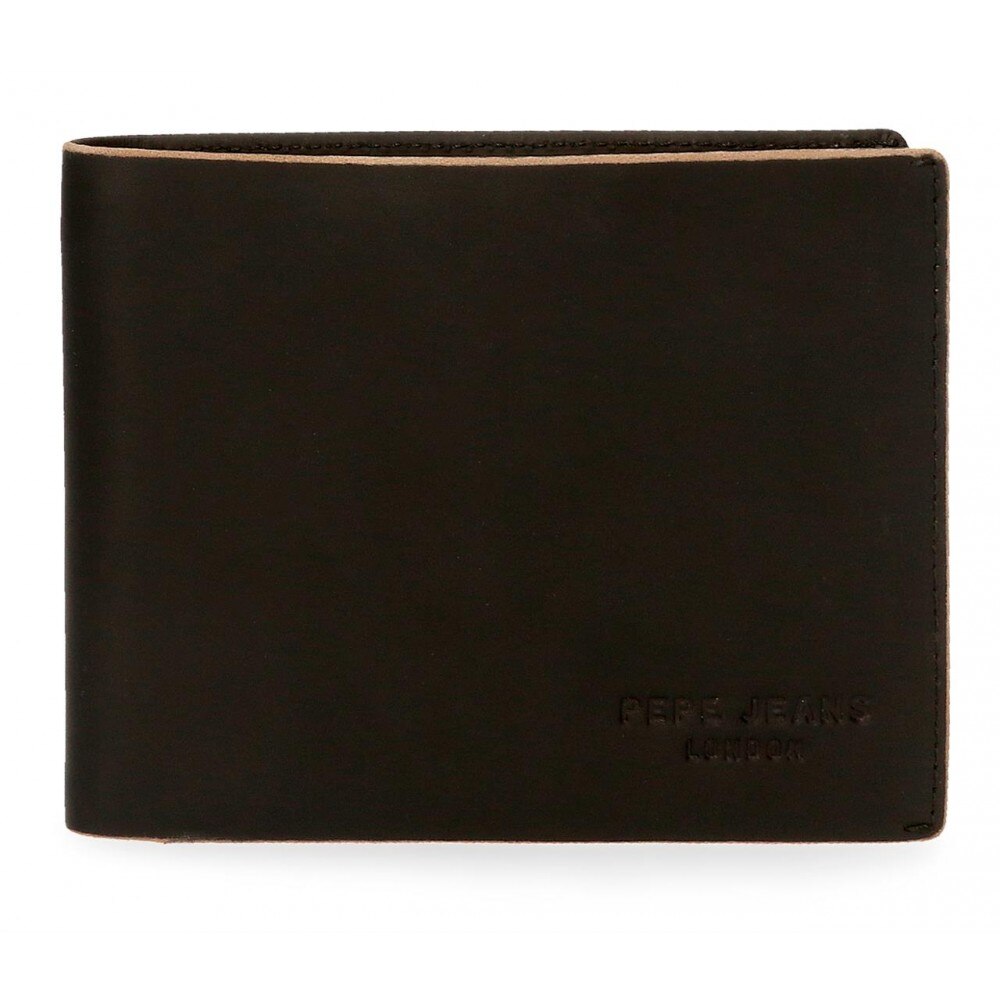 Portofel orizontal 12 cm Pepe Jeans Scraped, negru