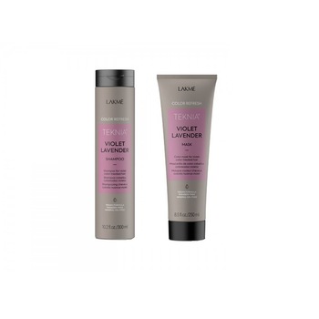 Kit pentru reimprospatarea culorii, Lakme Lavanda, Sampon 300ml si Tratament 250ml Kit pentru reimprospatarea culorii, Lakme Lavanda, Sampon 300ml si Tratament 250ml
