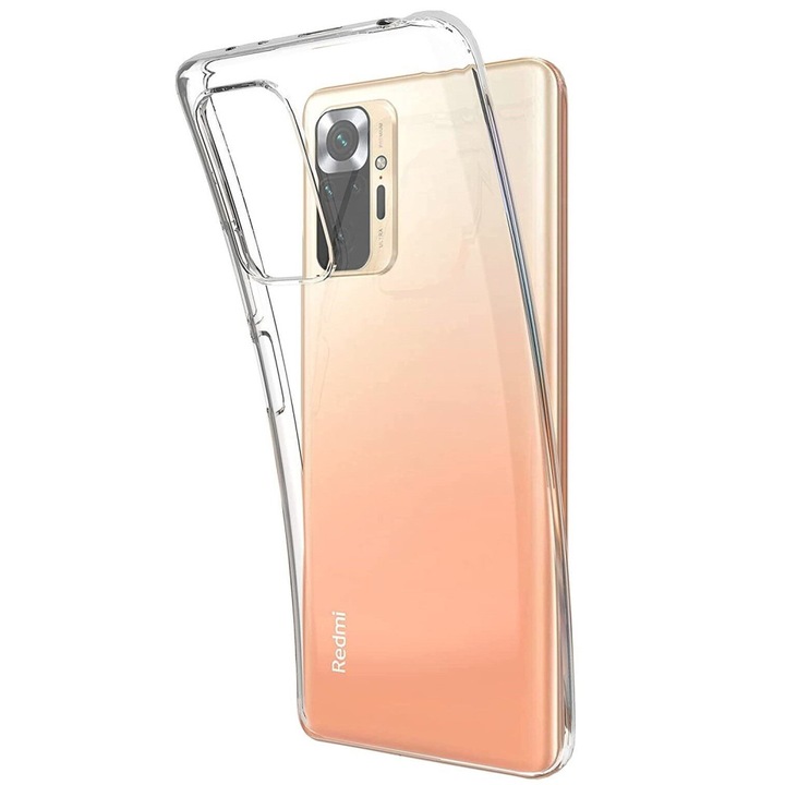 Xiaomi Redmi Note 10 / Note 10S kompatibilis szilikon hátlaptok, vastag, átlátszó, 2mm