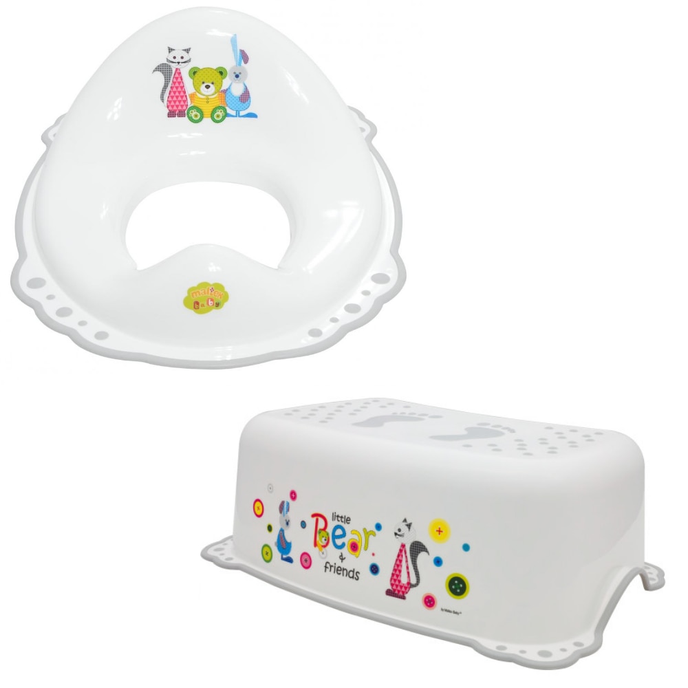 Set Bear & Friends, Inaltator/Taburet si reductor pentru toaleta, Maltex Baby