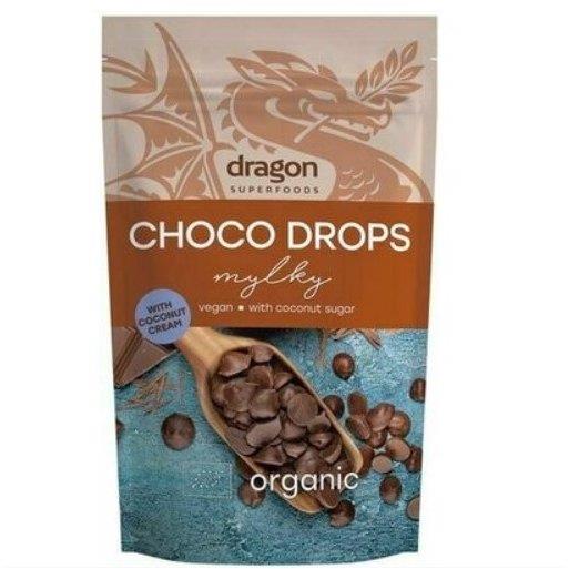 Ciocolata Choco Drops Milky Bio 250 grame Dragon Superfoods
