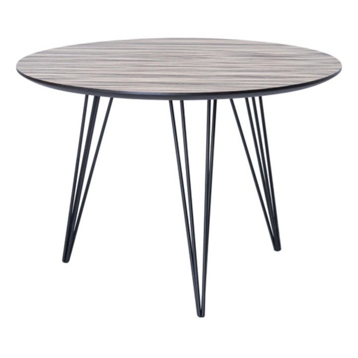 Masuta de cafea rotunda pentru Living sau Birou, diametrul 60 cm, inaltime 40 cm, cu furnir limited edition