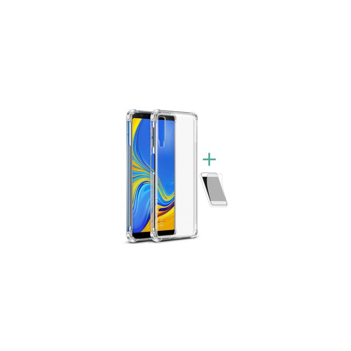Imak telefonvédő gumi/szilikon tok Samsung Galaxy A7 (2018) SM-A750F készülékhez, átlátszó