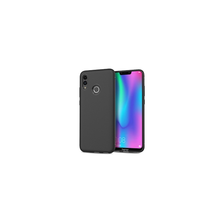 Gigapack telefonvédő gumi/szilikon tok Huawei Honor 10 Lite/P Smart (2019) készülékhez, fekete