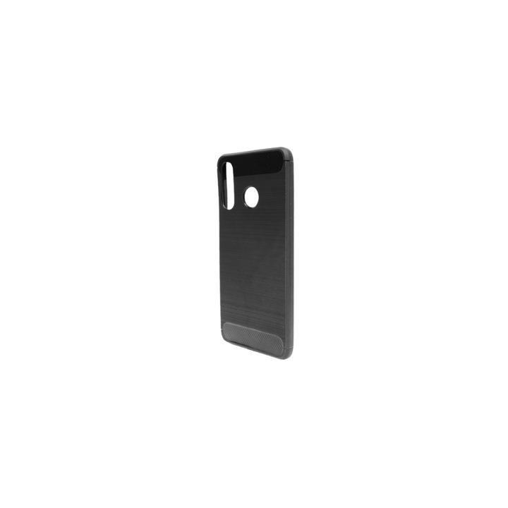Gigapack gumi/szilikon tok Huawei P30 Lite (Nova 4e) készülékhez, fekete, karbon mintás