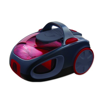 Aspirator fara sac ZILAN ZLN-8358, Filtru HEPA, Compartiment pentru praf 2 l, Variator de putere, Tub telescopic metal, Putere 2200 W, Rosu/Gri