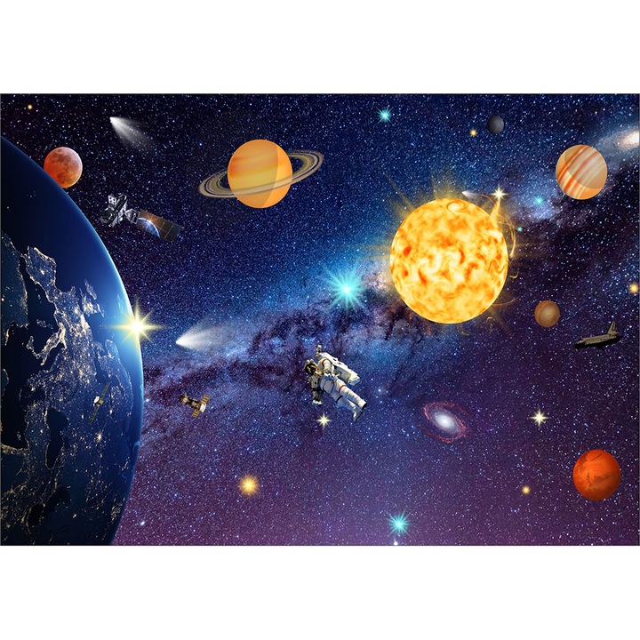 Fototapet copii Univers Cosmic, autoadeziv, multicolor, 250 x 400 cm