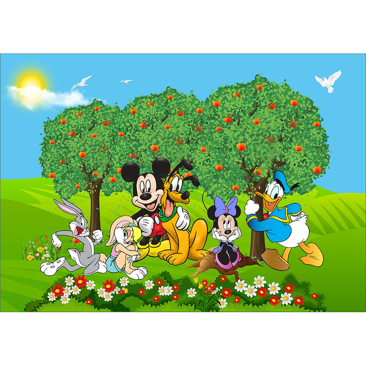 Fototapet Copii, Disney Mickey and Friends 3, hartie, multicolor, 120x200 cm