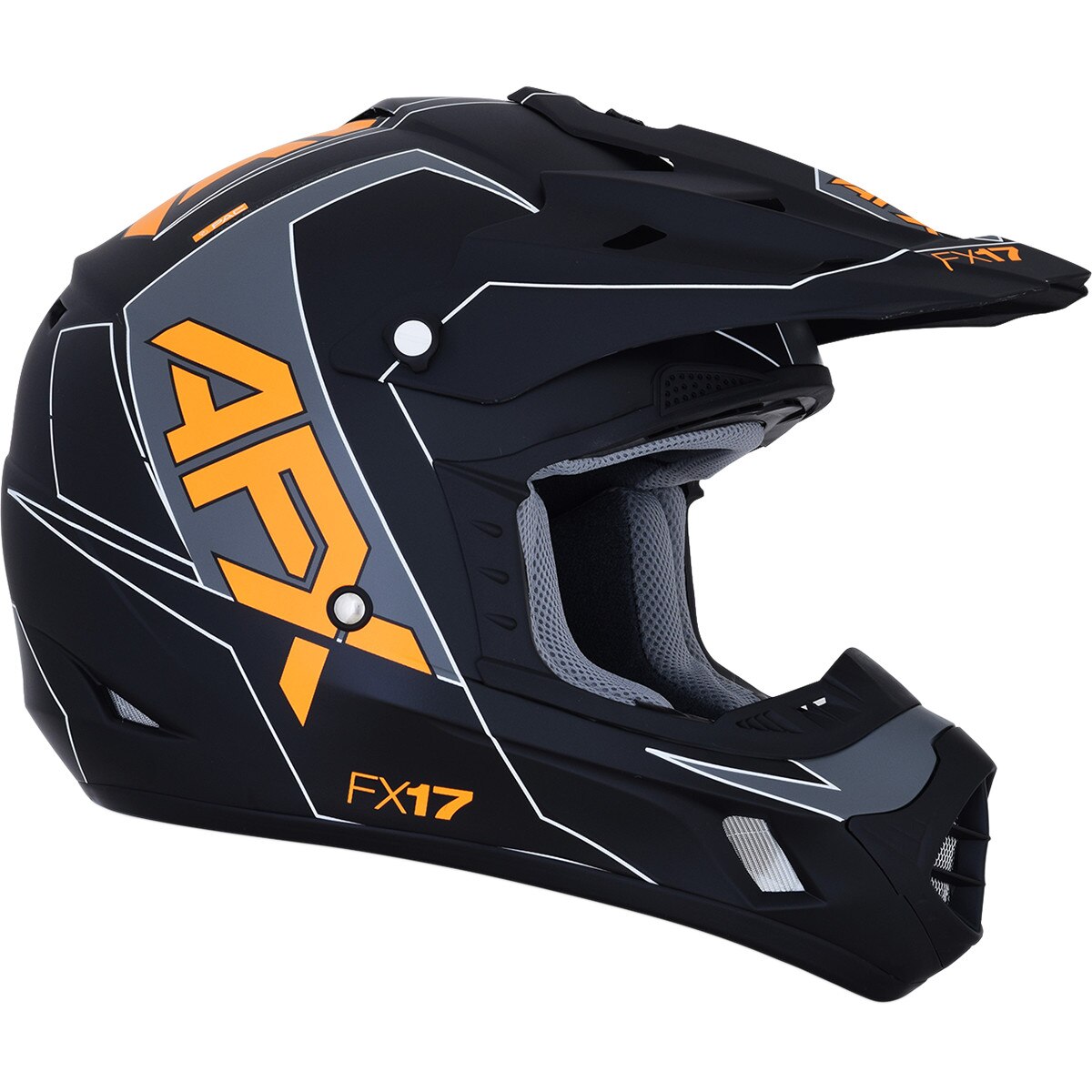 Casca Afx Fx-17 Matte Black/ Orange XL