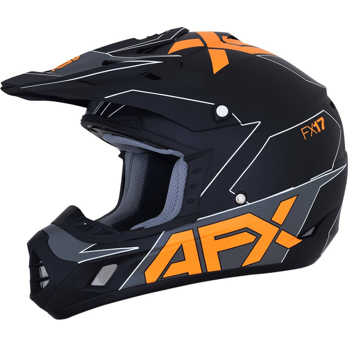 Casca Afx Fx-17 Matte Black/ Orange S