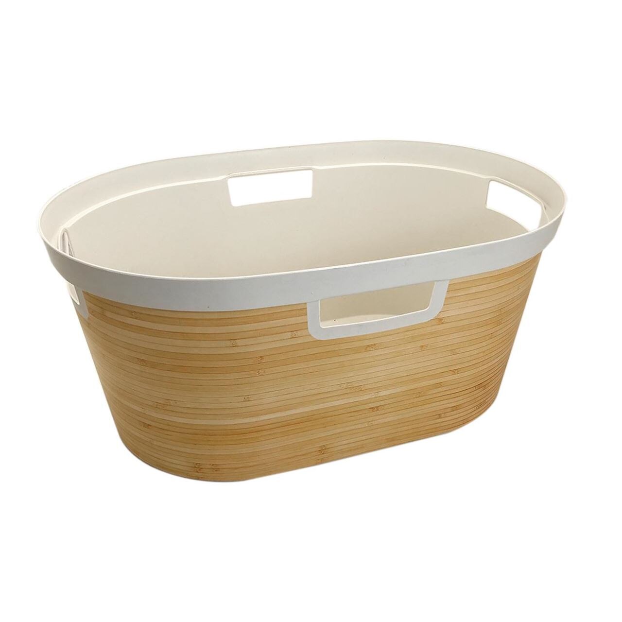 Cos de rufe oval, model bambus, 39 L, 58x27x39 cm, Curver