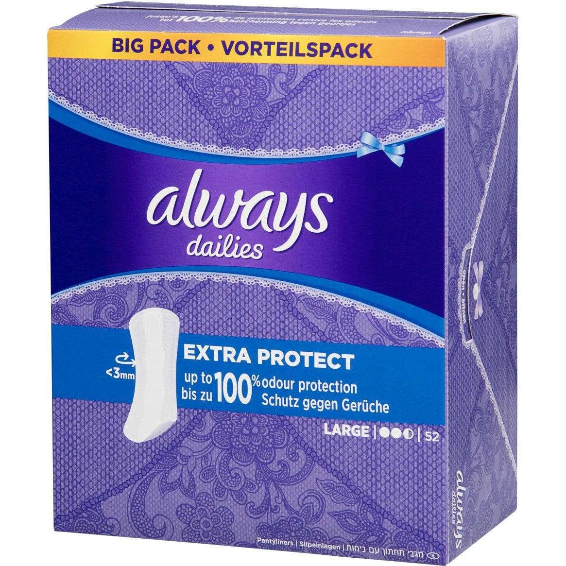 Intotdeauna Dailies Extra Protect Large, 52 de bucati