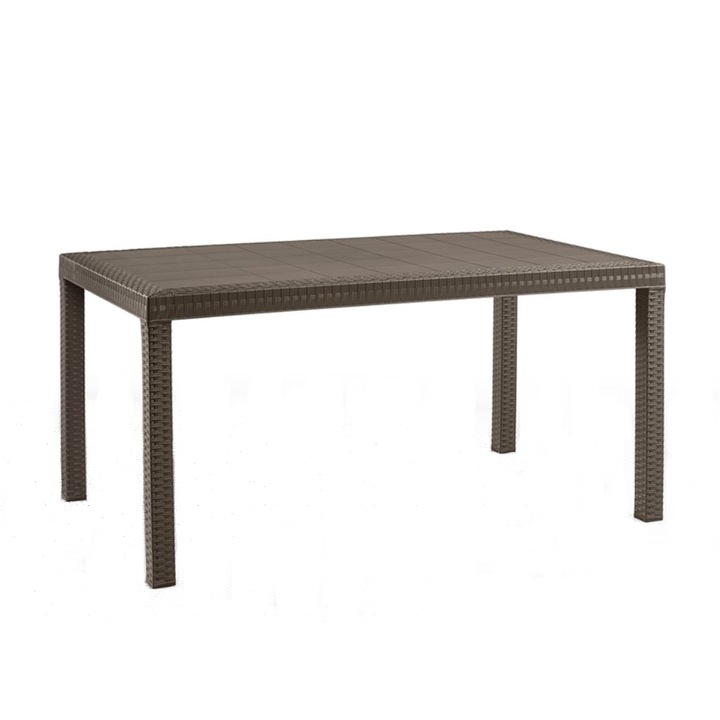 Маса за градина/тераса Houston,150x90x74cm, Полиратан, Кафяв