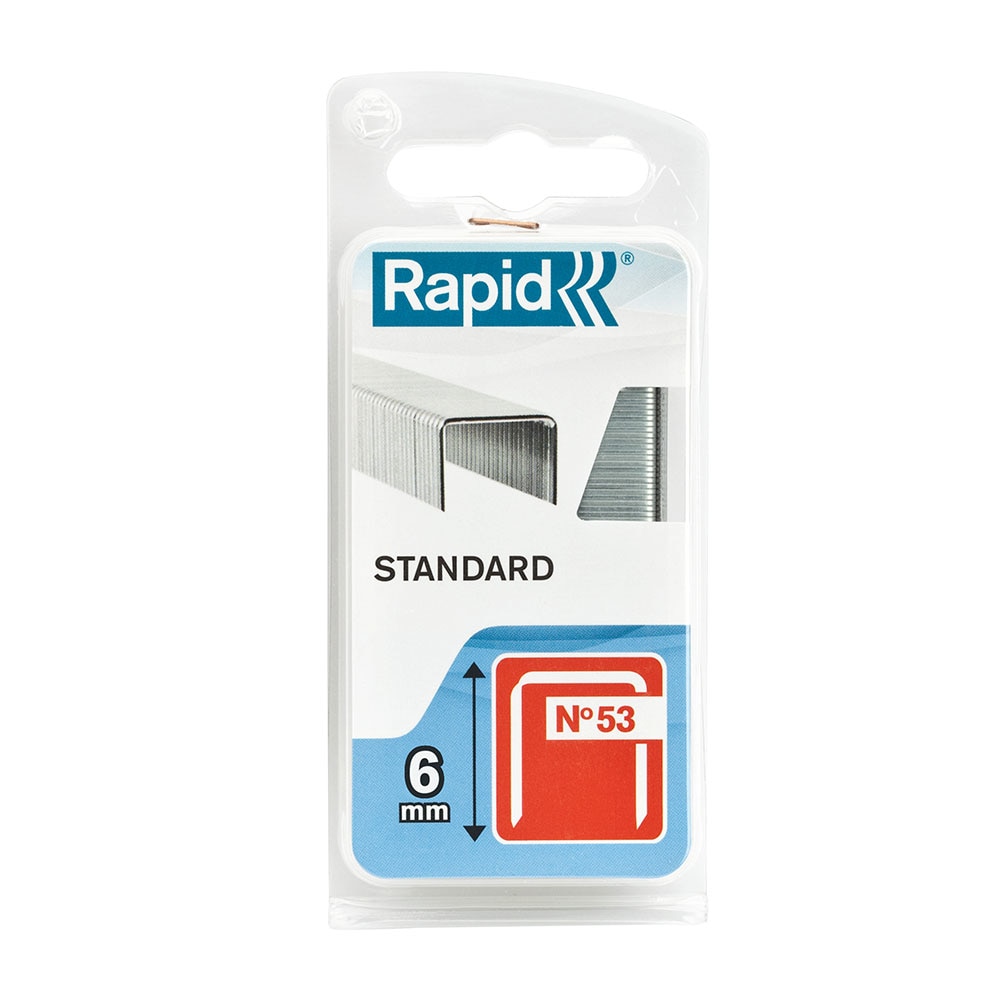 Capse Rapid 53/6 Standard, sarma subtire, decoratiuni, 1080 capse/blister 40109560