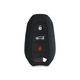 Autókulcsvédő Peugeot / Citroen - 3 gombos - Keyless Go, szilikon, fekete, 45654.01