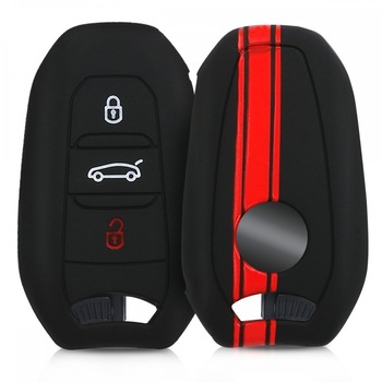 Husa Cheie Auto pentru Peugeot / Citroen - 3 Butoane - Keyless Go, Silicon, Negru, 45654.01 Husa Cheie Auto pentru Peugeot / Citroen - 3 Butoane - Keyless Go, Silicon, Negru, 45654.01