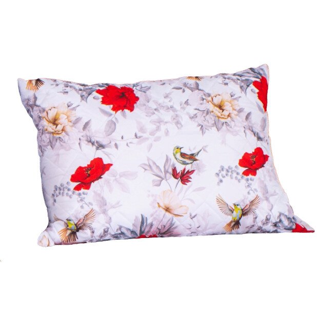 Perna microfibra Somnart Art Deco 3D, 50x70cm, alb/rosu