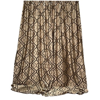 Set doua draperii brocart bej auriu/maro  Set doua draperii brocart bej auriu/maro