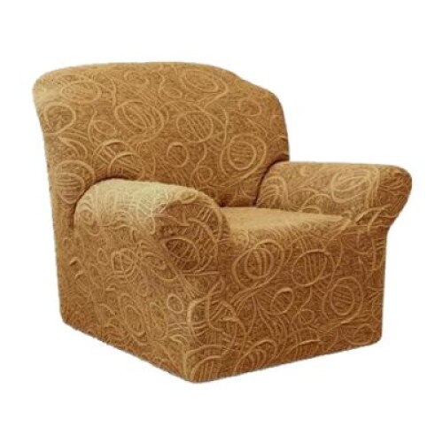 Husa multielastica jacquard fotoliu, 60x80 cm, Maro Caramiziu