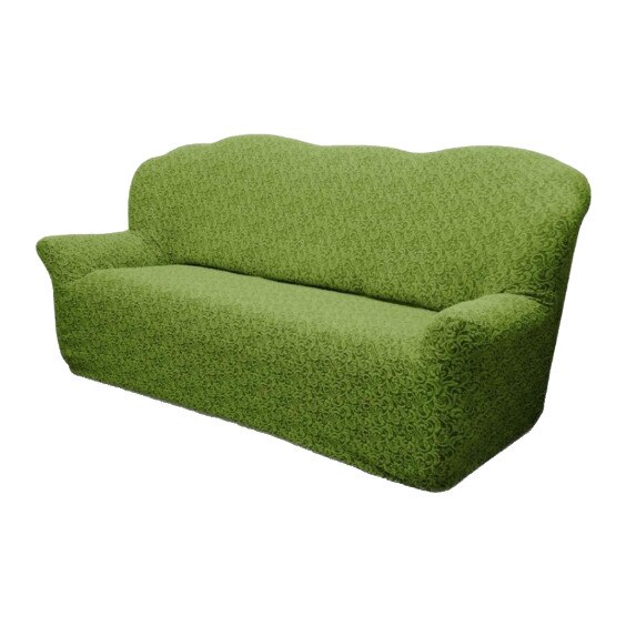 Husa multielastica jacquard canapea 2 locuri, Verde