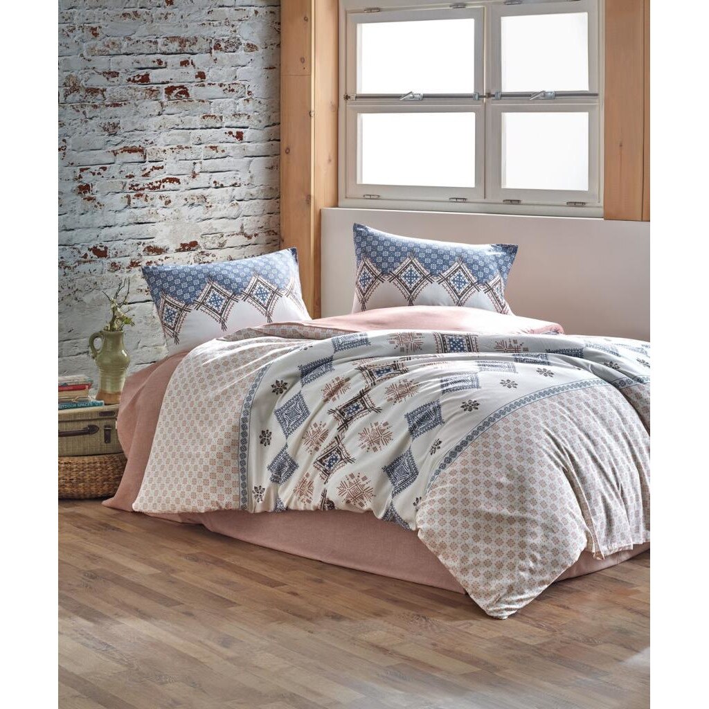 Lenjerie de pat 2 persoane, Cotton Box, Evra, Bej