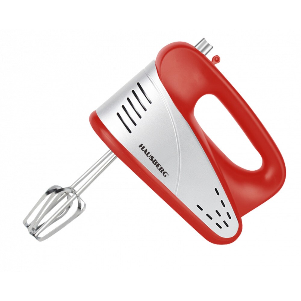 Mixer de mana Hausberg HB-4210RS, 300 W, 5 viteze, Rosu/Gri