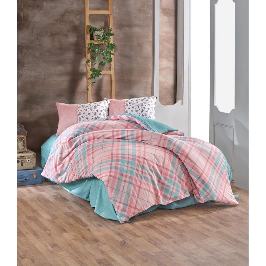 Lenjerie de pat 2 persoane, Cotton Box, Parla,Verde