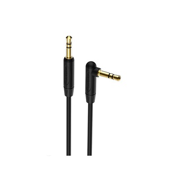 Cablu Audio Aux Jack La Jack 3.5mm Borofone Lugime 1m, Cap 90 Grade, Negru Bl4 Cablu Audio Aux Jack La Jack 3.5mm Borofone Lugime 1m, Cap 90 Grade, Negru Bl4