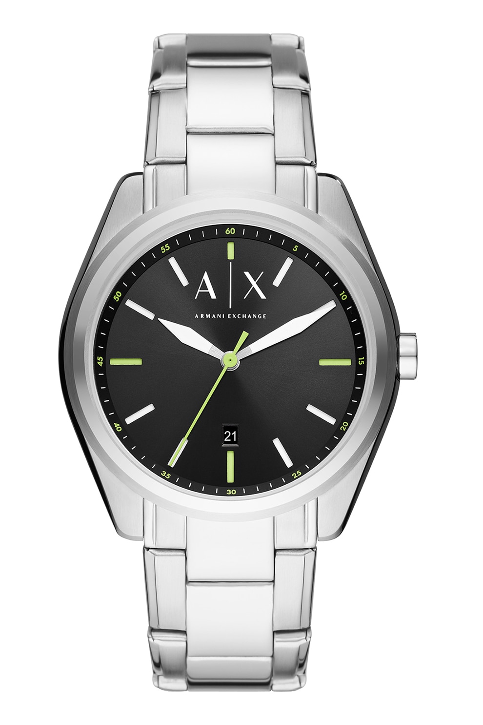 ARMANI EXCHANGE, Ceas quartz de otel inoxidabil, Argintiu