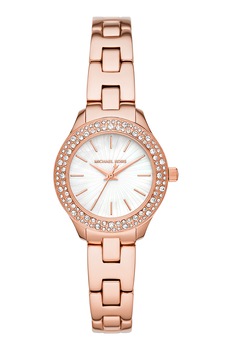 Michael Kors, Ceas analog cu coroana cu cristale, Roz auriu Michael Kors, Ceas analog cu coroana cu cristale, Roz auriu