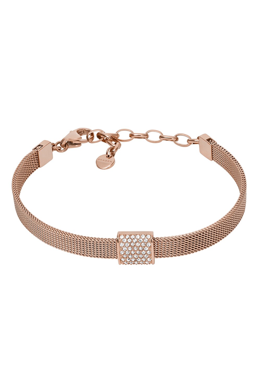 Skagen, Bratara cu model plasa si cristale Elin, Auriu