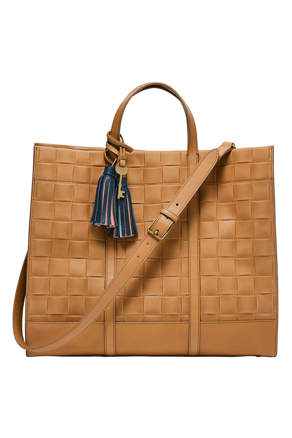 Fossil, Geanta toe cu aspect impletit Carmen, Maro camel